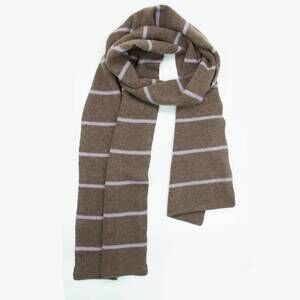 NEW PORTOLANO women's cashmere striped scarf in beige